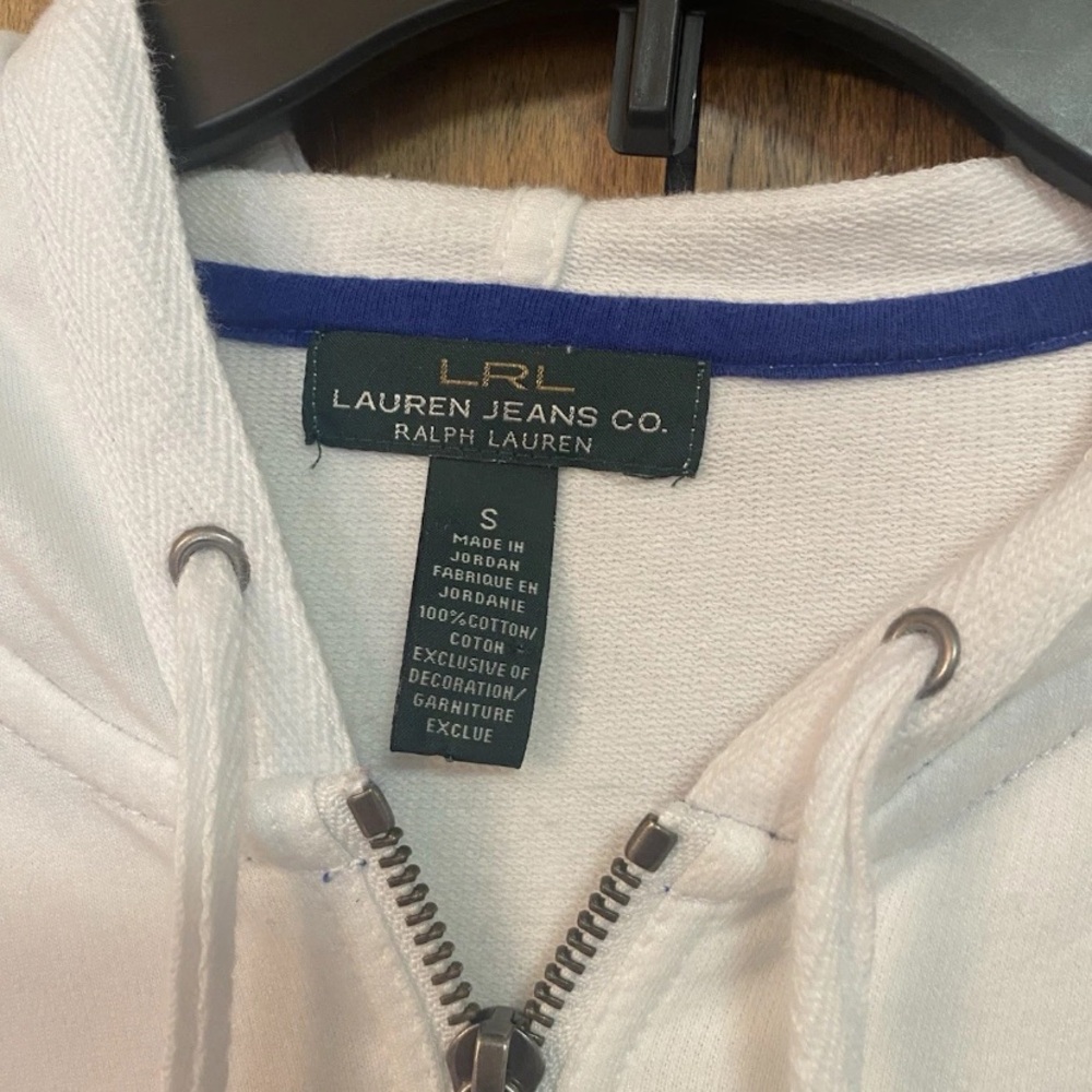 Ralph Lauren Cream Zip-Up Hoodie - Picture 3 of 7
